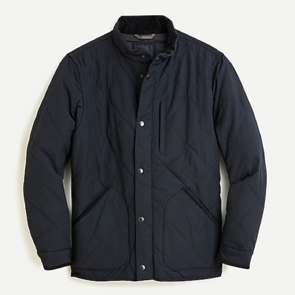 J. Crew Quilted Sussex Jacket Navy Size Medium